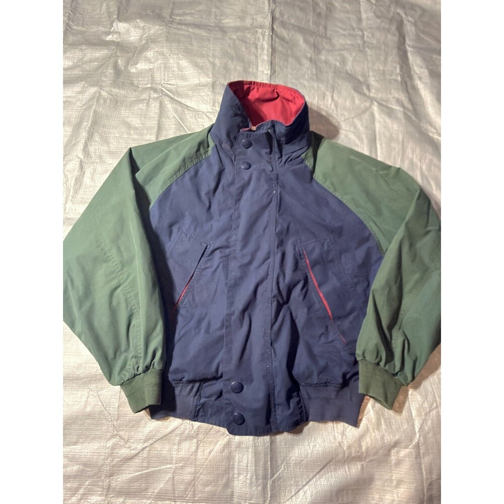 Vintage 1993 Nautica Color Block Bomber Jacket Mens S Sailboat Graphic Lining